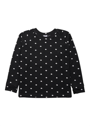 Jaquard dot sweat Black/Ecru Nørgaard På Strøget 
